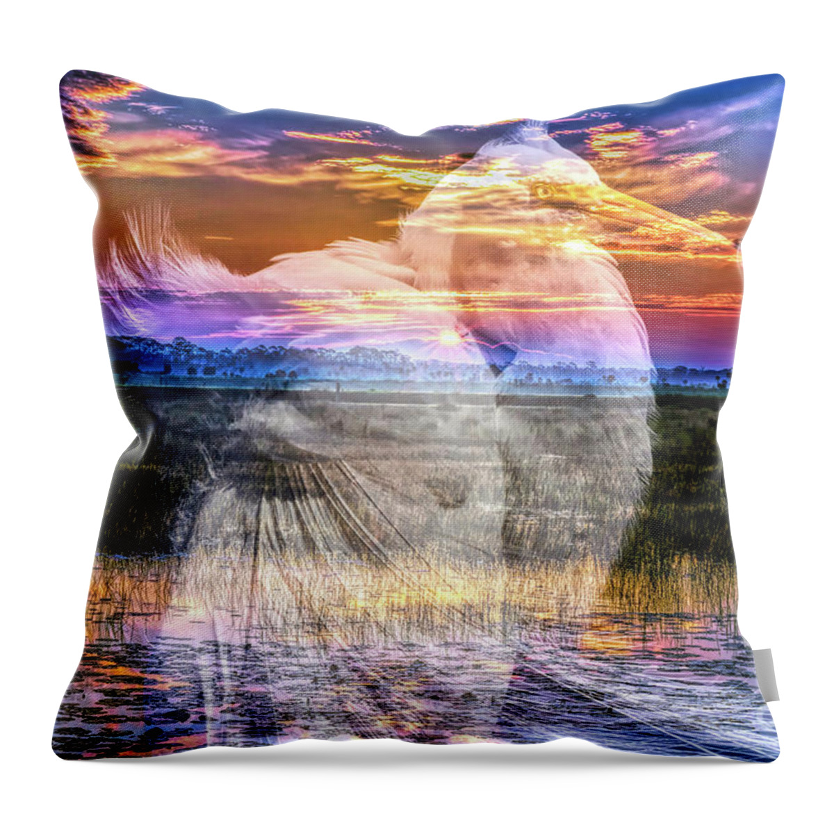 Sunrises Throw Pillow featuring the photograph A Spiritual Sunrise by DB Hayes