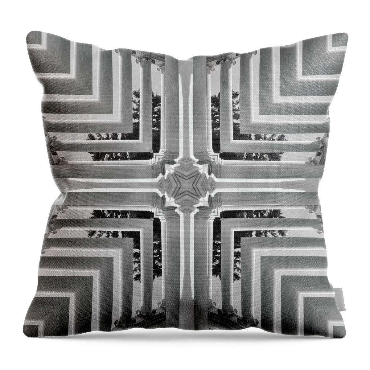 Abstract Columns Throw Pillow featuring the photograph Abstract Columns 23 by Mike McGlothlen