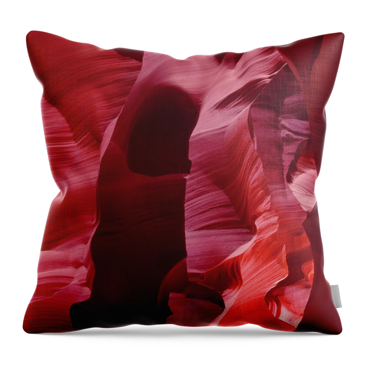 Dave Welling Throw Pillow featuring the photograph Abstract Sandstone Detail Lower Antelope Slot Canyon Arizona by Dave Welling