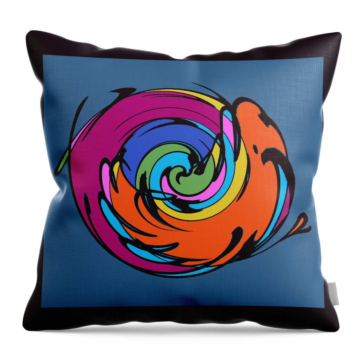 Abstract Throw Pillow featuring the digital art Abstract Signature by Ronald Mills