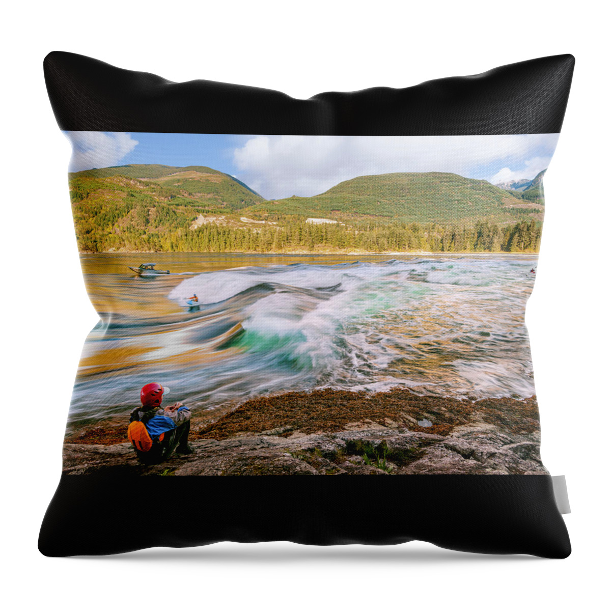 British Columbia Throw Pillow featuring the photograph Adrenaline Rush by Manpreet Sokhi