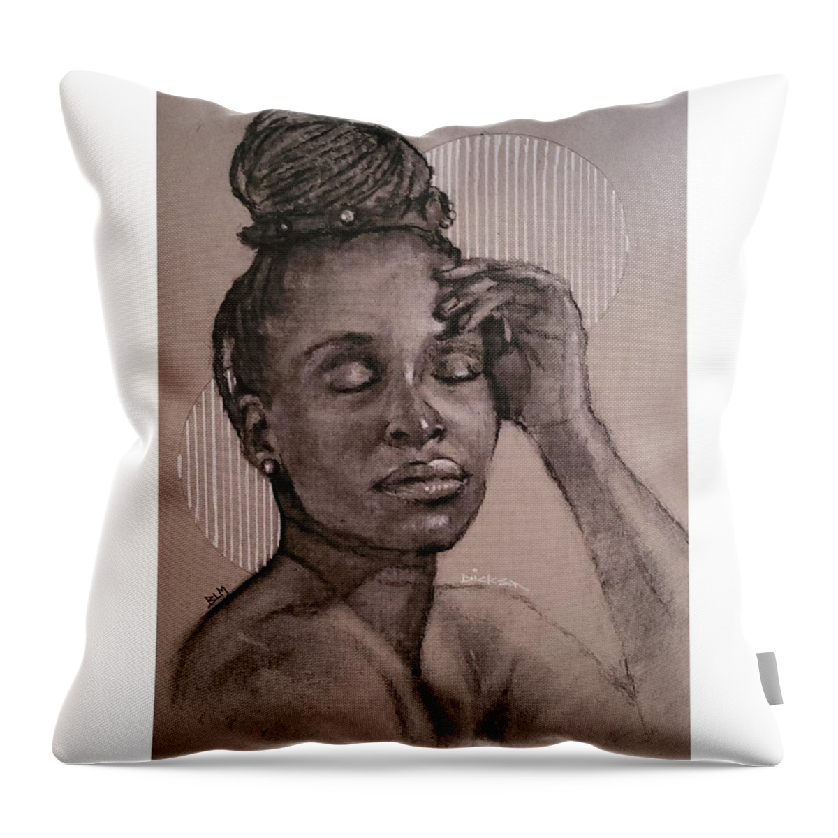  Throw Pillow featuring the painting Alice by Jeff Dickson
