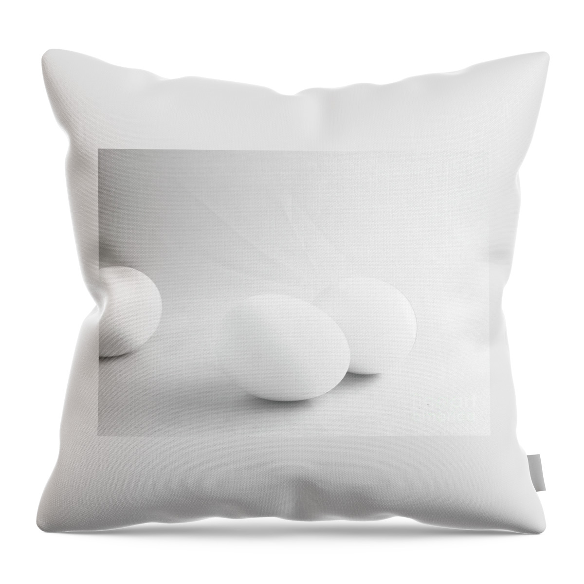 Eggs Throw Pillow featuring the photograph Almost a Trio by Kae Cheatham