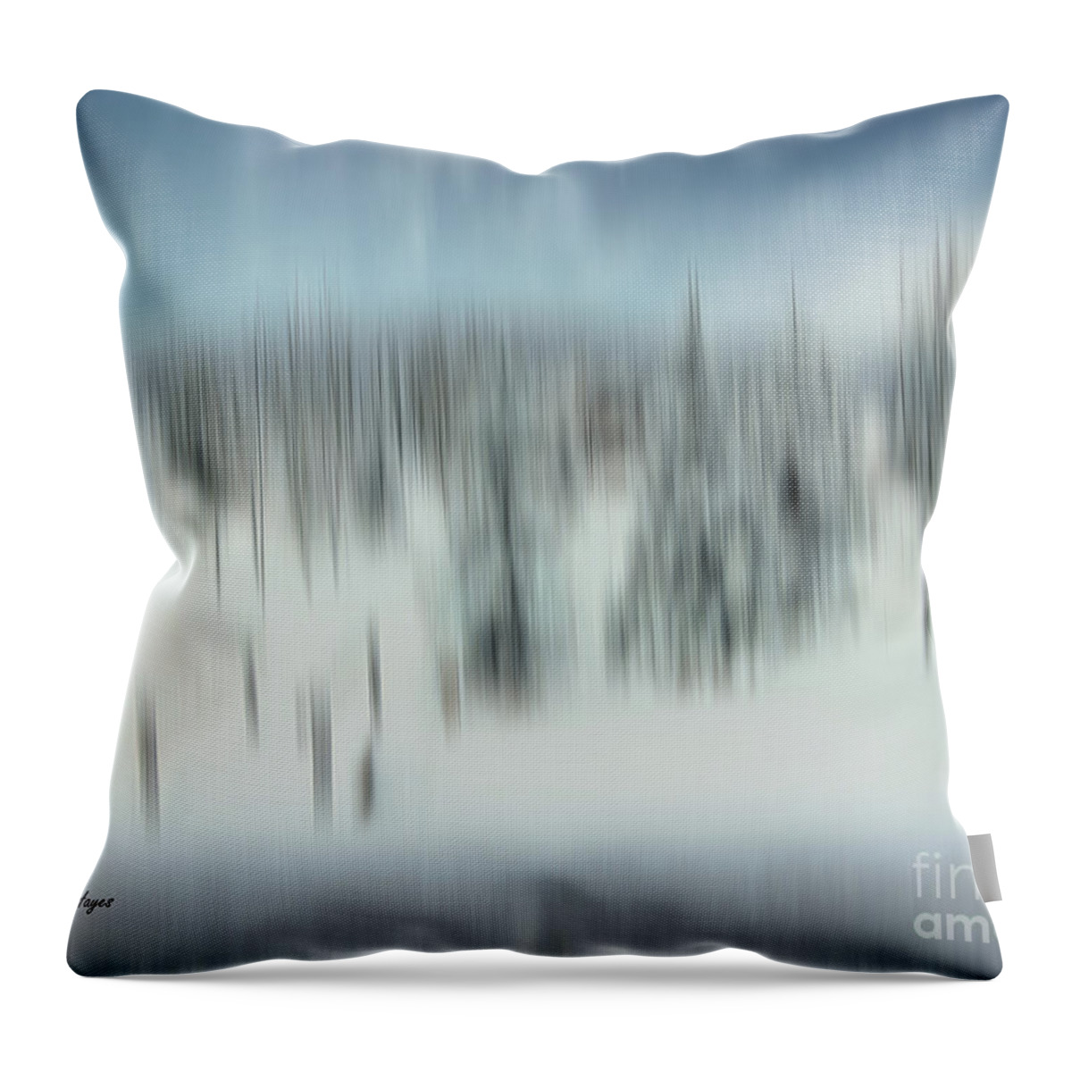 Colorado Throw Pillow featuring the photograph Altered Reality 22 - Colorado Winter Scene by DB Hayes