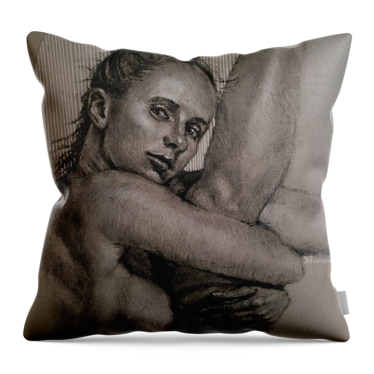  Throw Pillow featuring the painting Amarutta by Jeff Dickson