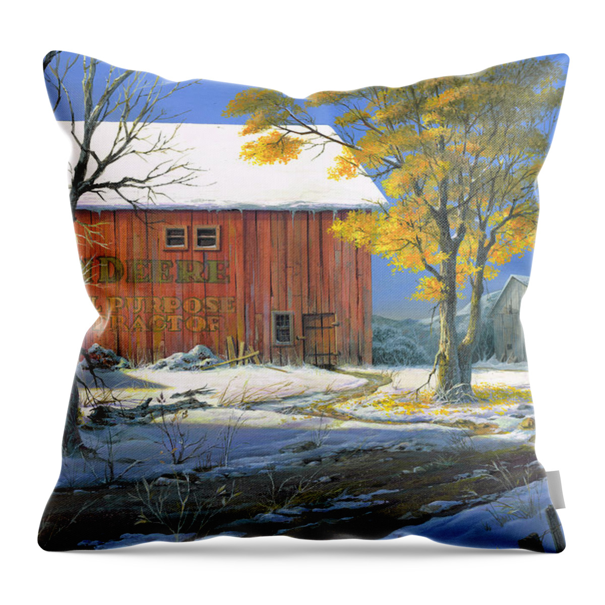Michael Humphries Throw Pillow featuring the painting American Beauty by Michael Humphries