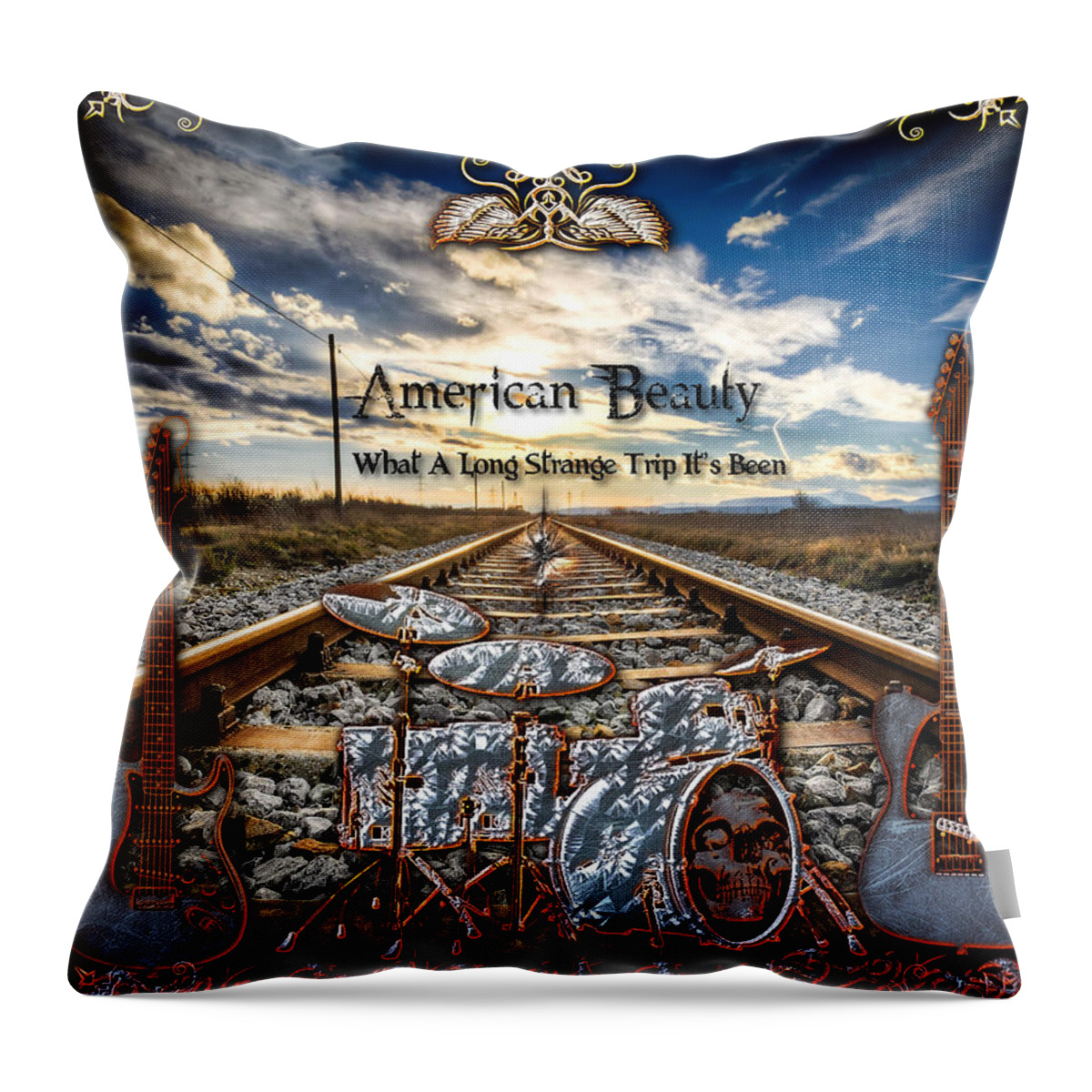 American Beauty Throw Pillow featuring the digital art American Beauty by Michael Damiani
