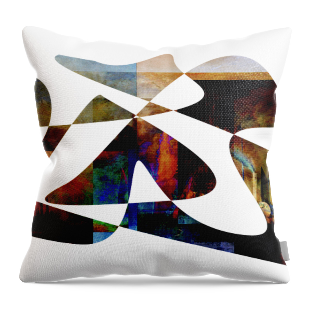 Abstract In The Living Room Throw Pillow featuring the digital art American Intellectual 12 by David Bridburg