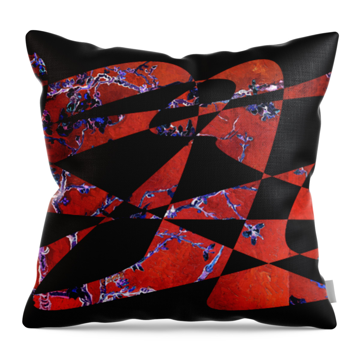Abstract In The Living Room Throw Pillow featuring the digital art American Intellectual 6 by David Bridburg