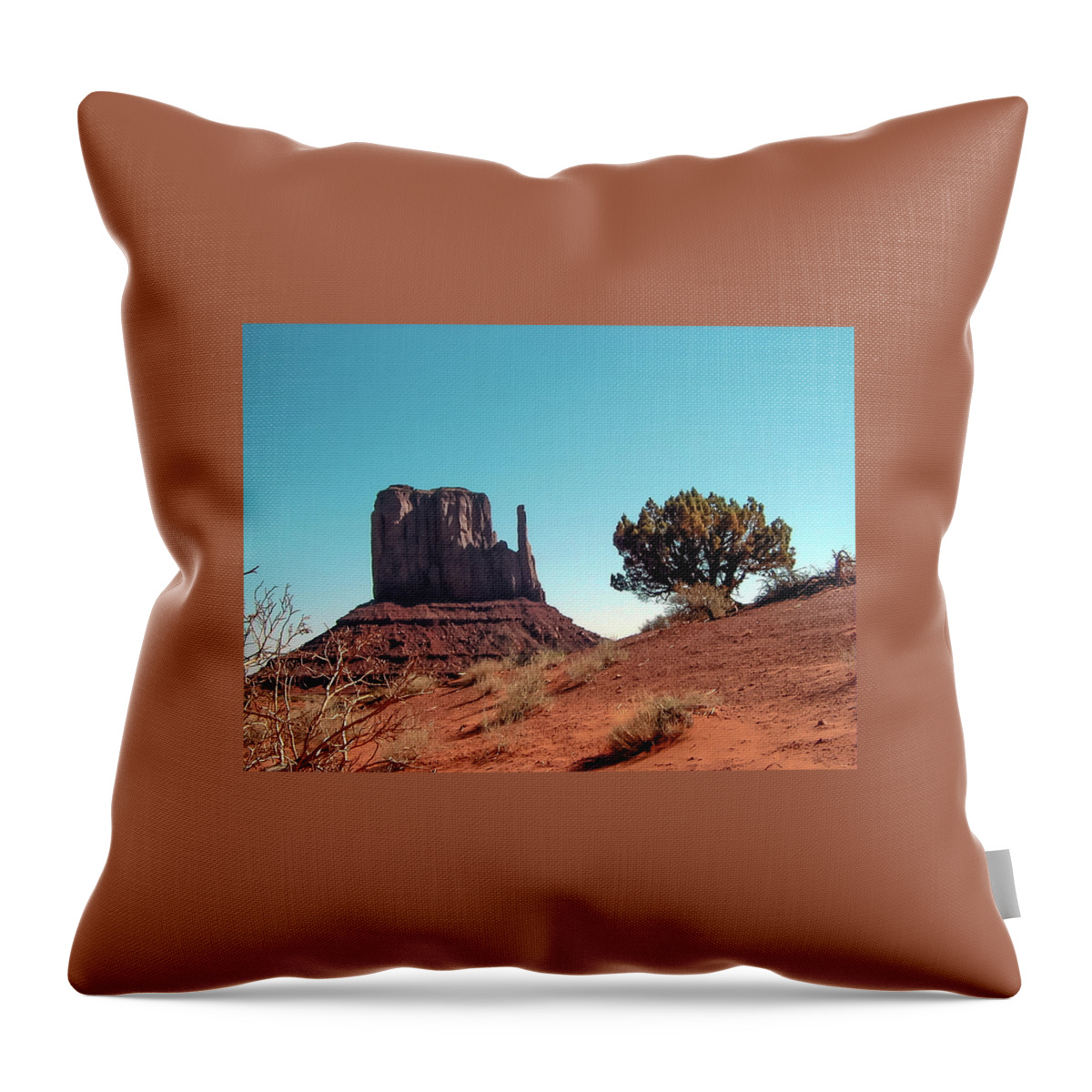 Monument Throw Pillow featuring the photograph American Southwest. by Louis Dallara