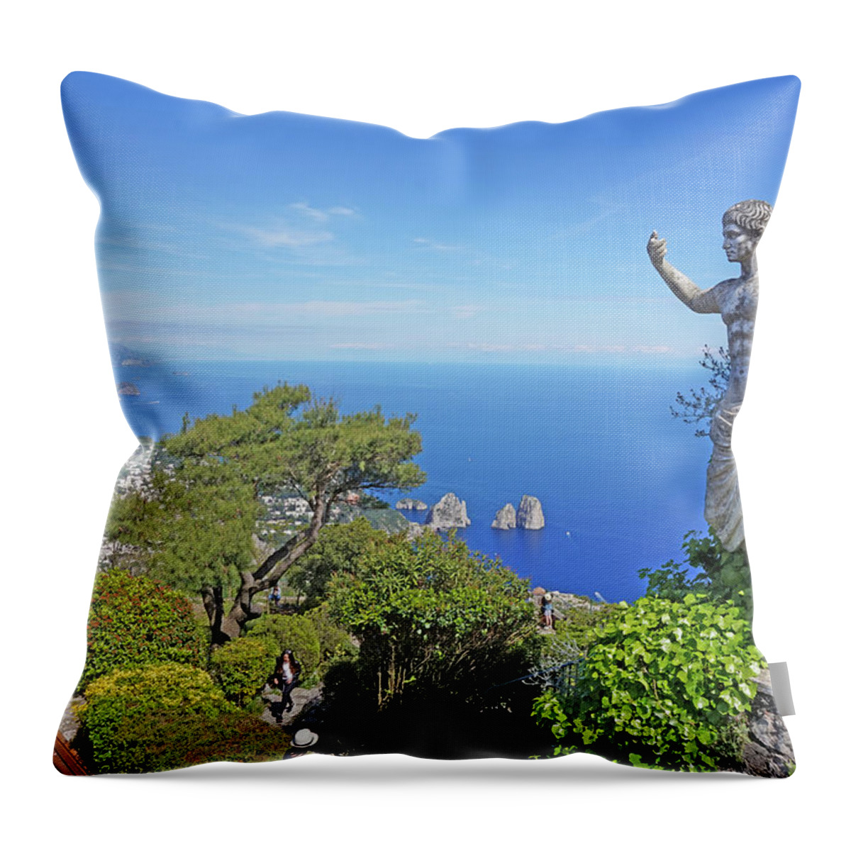 Monte Solaro Throw Pillow featuring the photograph Anacapri, Italy by Yvonne Jasinski