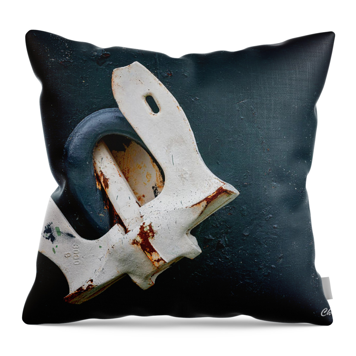 Ship Throw Pillow featuring the photograph Anchor Stowed by Christopher Holmes
