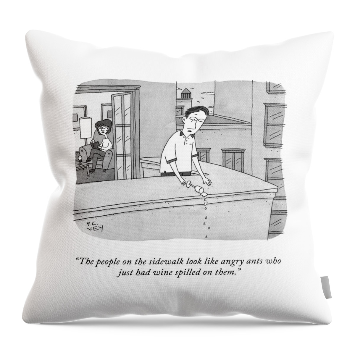 Angry Ants Throw Pillow
