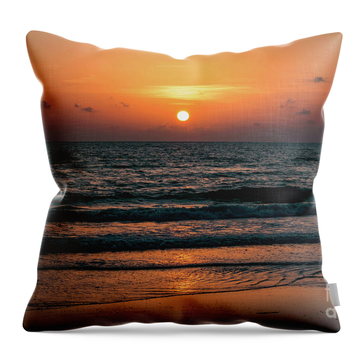 Anna Throw Pillow featuring the photograph Anna Maria Island Florida Sunset by Beachtown Views