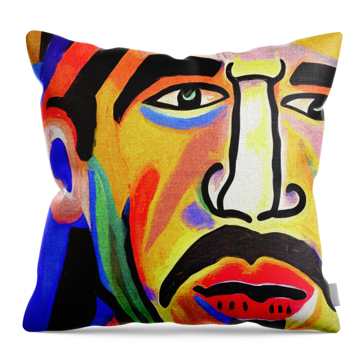 Anthony Throw Pillow featuring the digital art Anthony Kiedis by Bonny Puckett