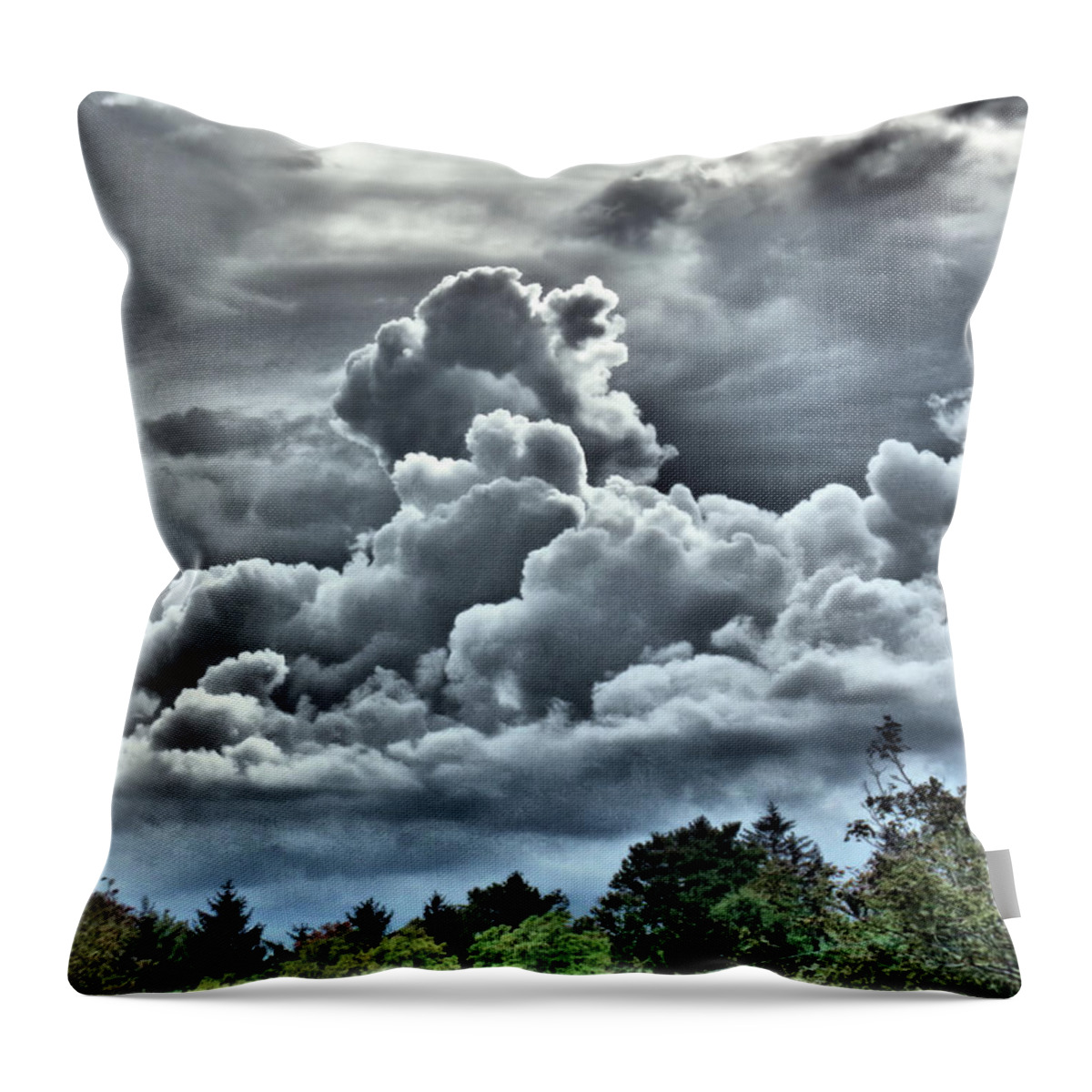 Clouds Throw Pillow featuring the photograph Approaching Rainstorm by Christopher Reed