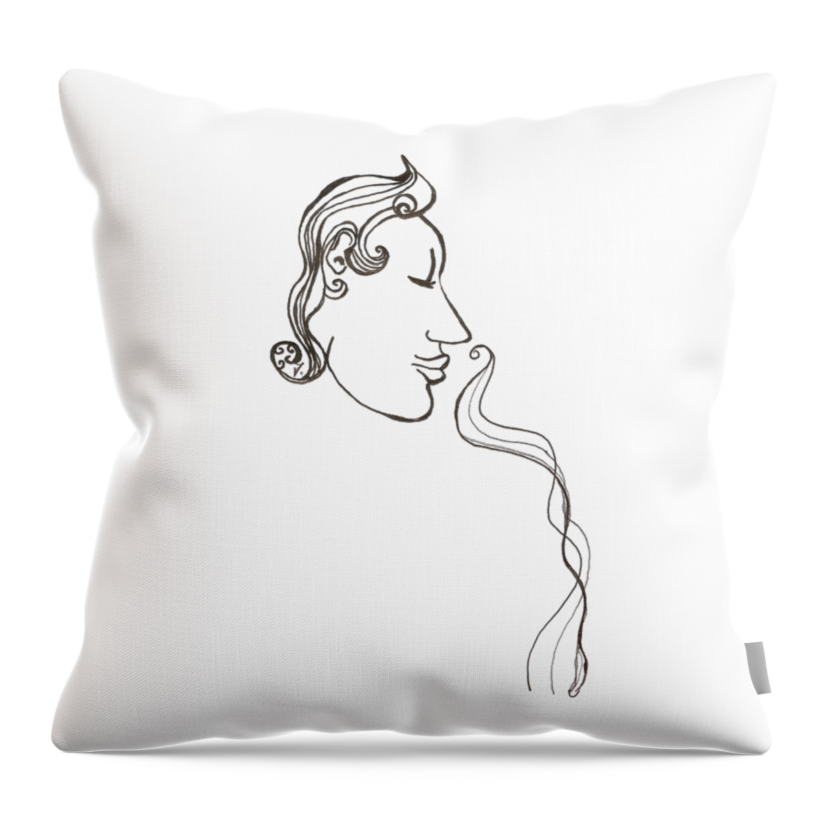 Smell Throw Pillow featuring the drawing Aromata by Vicki Noble