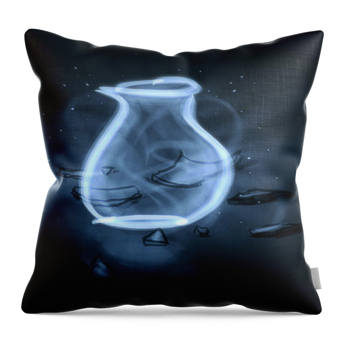 Darkness Throw Pillow featuring the digital art Art - It Is Possible by Matthias Zegveld
