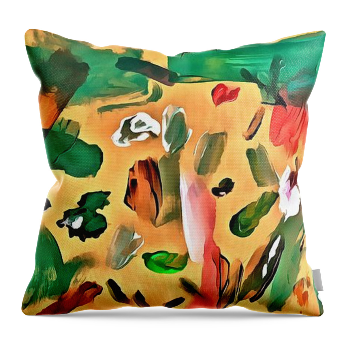 Artist Throw Pillow featuring the mixed media Artist's Palette by Christopher Reed
