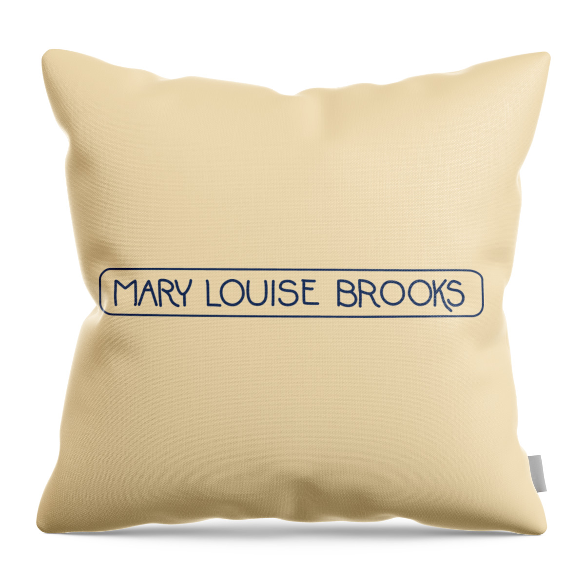 Louise Brooks Official Throw Pillow featuring the digital art Mary Louise Brooks by Louise Brooks