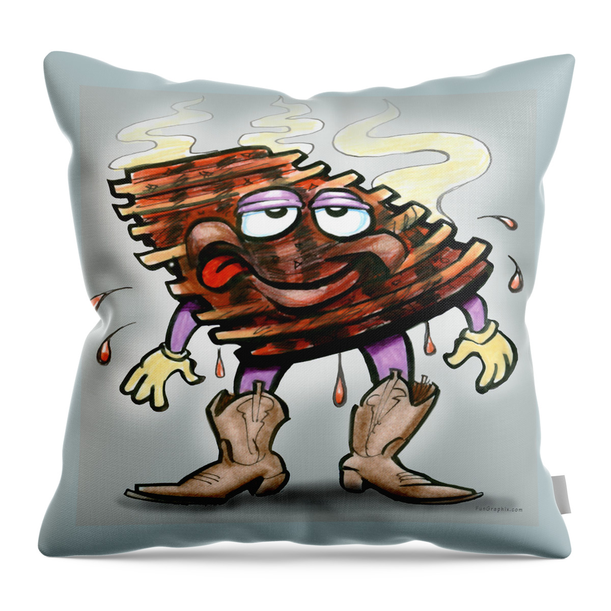 Rib Throw Pillow featuring the digital art Ribs by Kevin Middleton