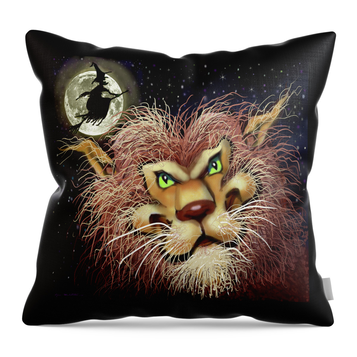 Werewolf Throw Pillow featuring the digital art Werewolf by Kevin Middleton