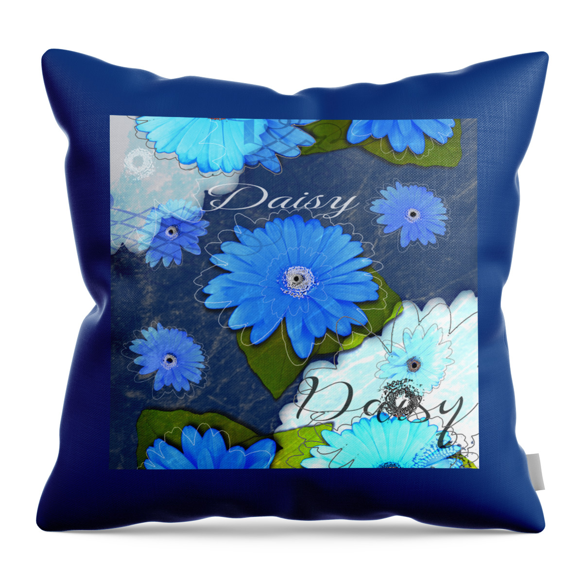 Daisy Cup Throw Pillow featuring the digital art Daisy Cup Memorial Day Memorabilia Design by Delynn Addams