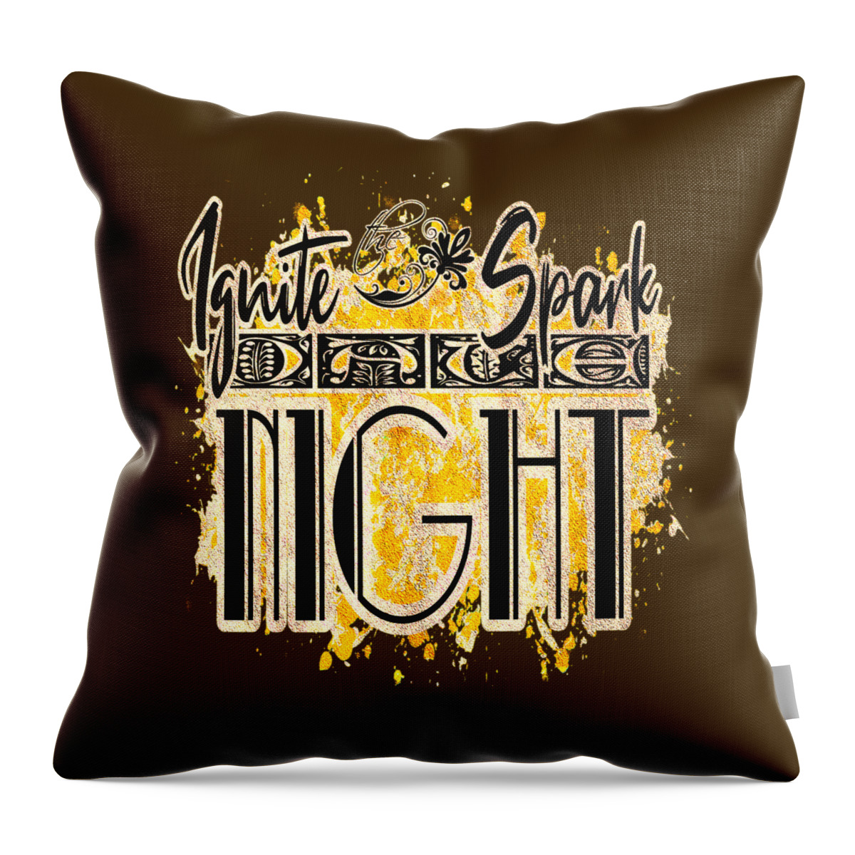Ignite Throw Pillow featuring the digital art Ignite the Spark it's Date Night by Delynn Addams