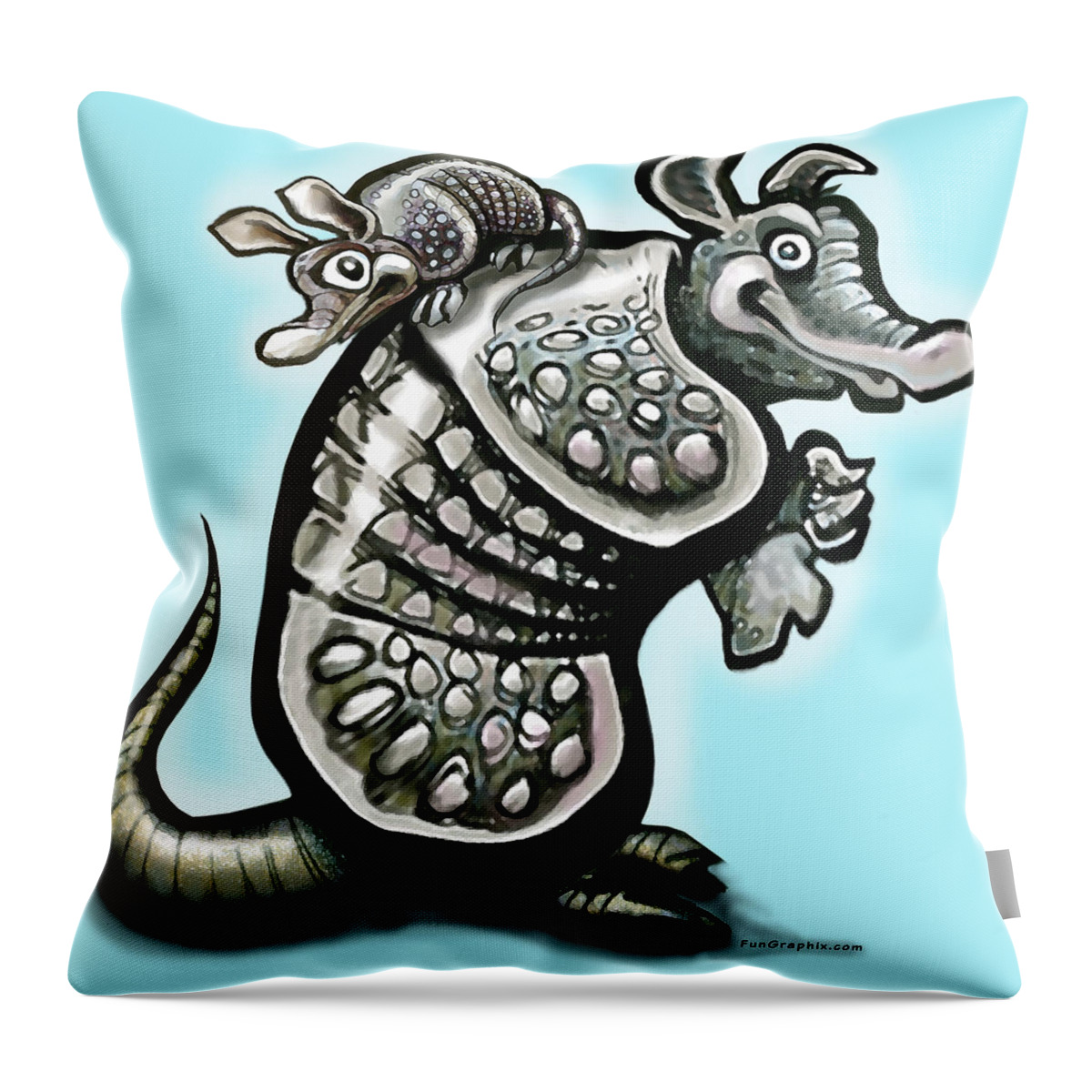 Dad Throw Pillow featuring the digital art Daddy Dillo by Kevin Middleton