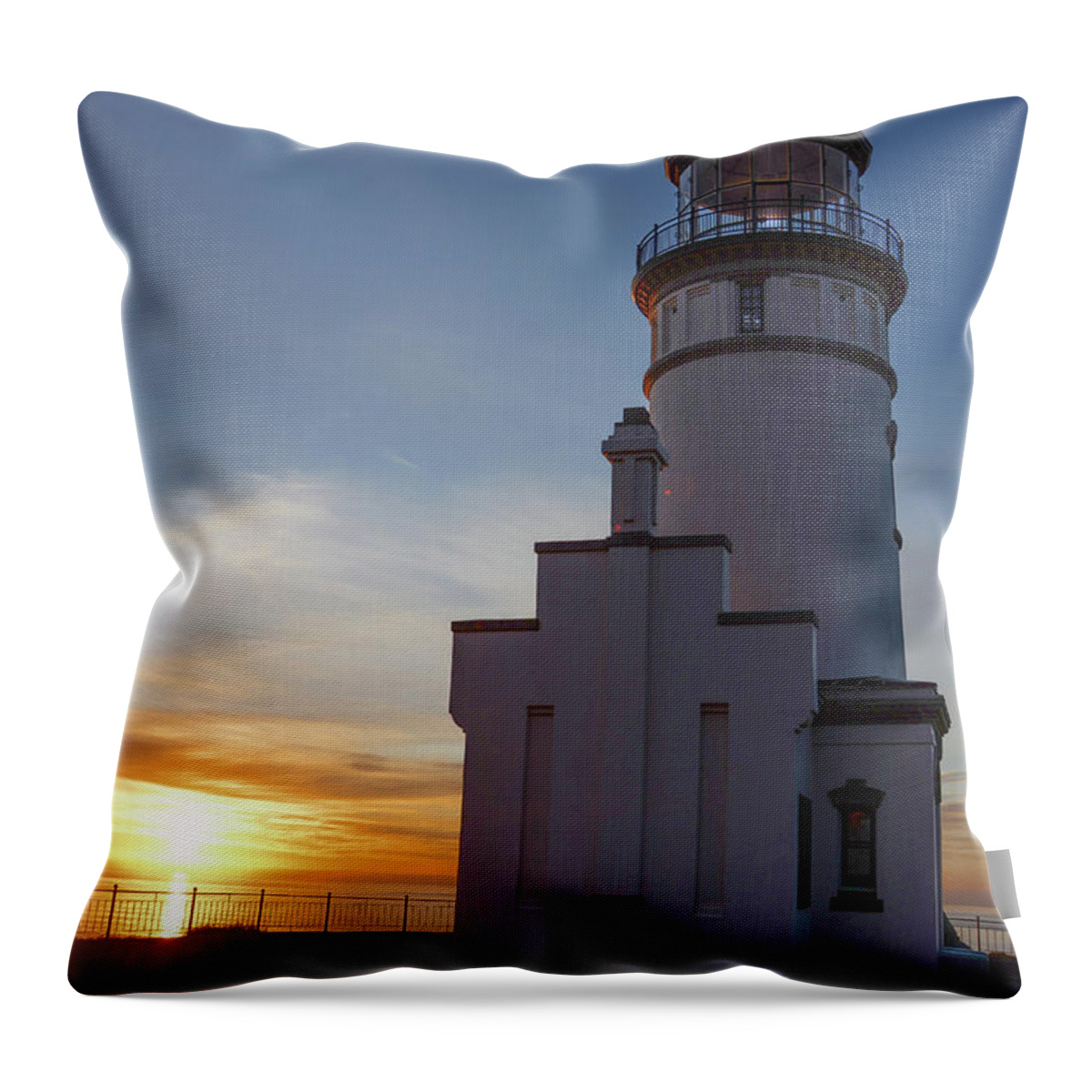 North Head Lighthouse Throw Pillow featuring the photograph At North head by Jerry Cahill
