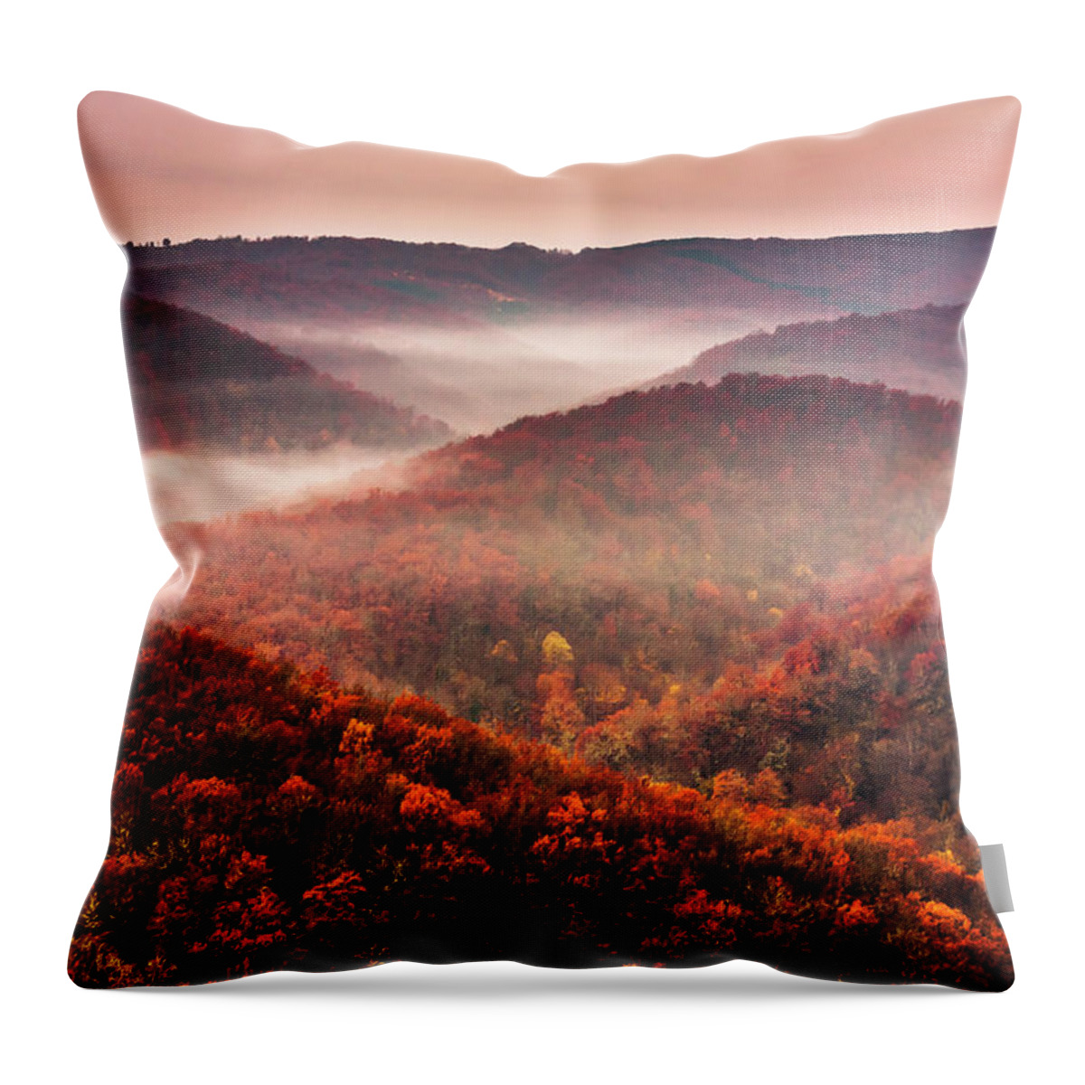 Bulgaria Throw Pillow featuring the photograph Autumn Fogs by Evgeni Dinev