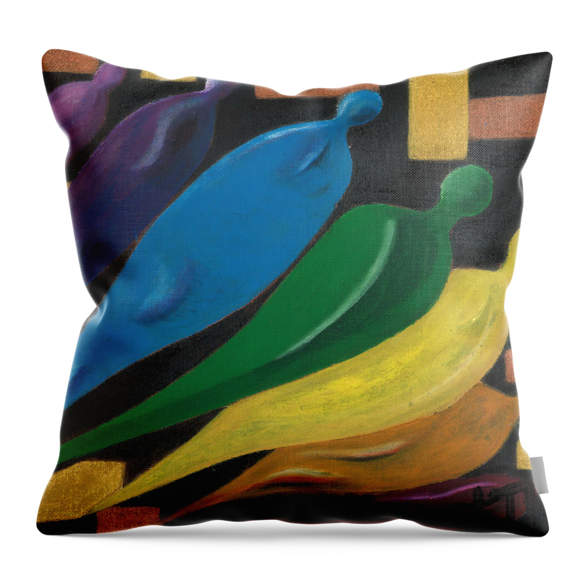 Spiritual Throw Pillow featuring the painting Awakening to Spirit by Esoteric Gardens KN