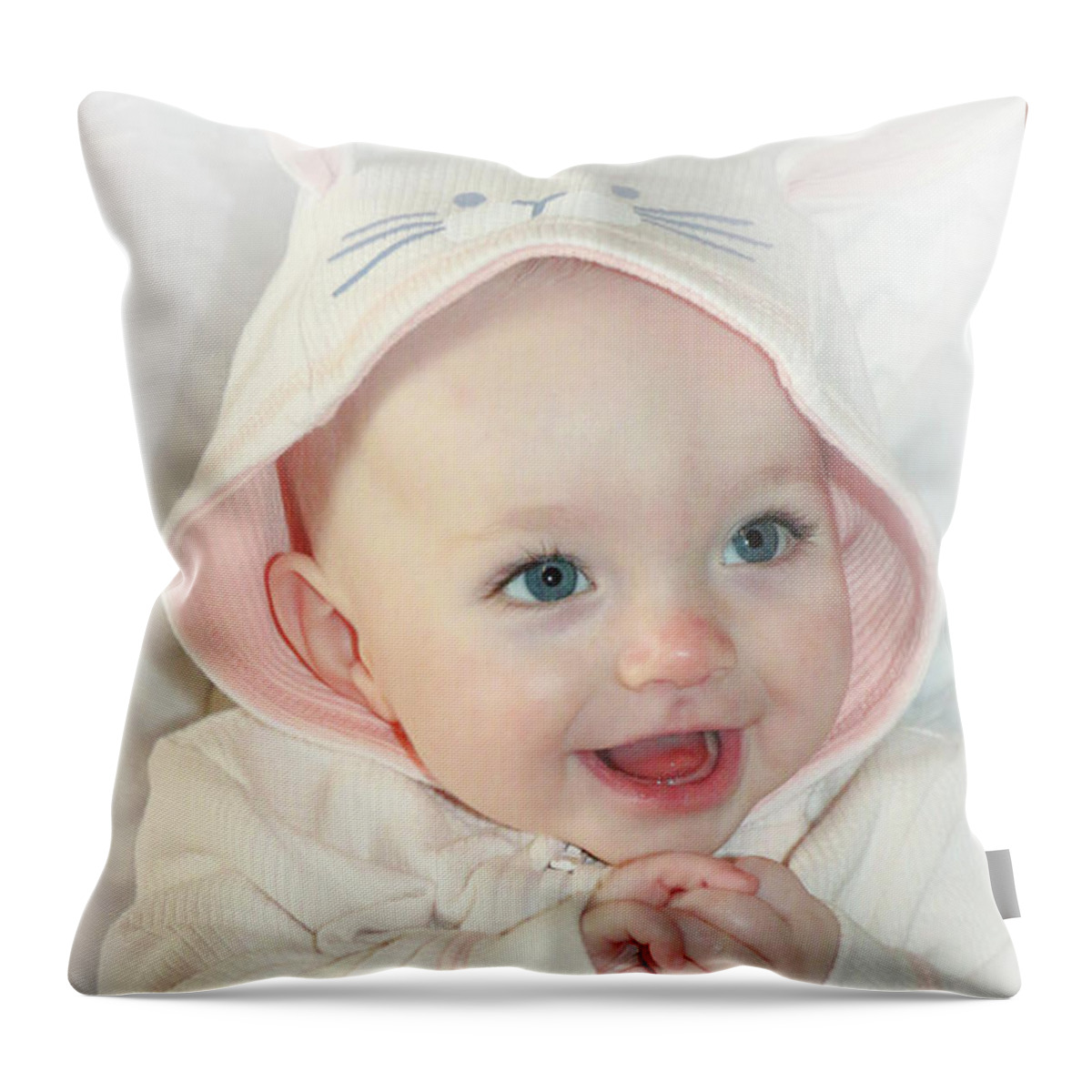 Baby Throw Pillow featuring the photograph Baby Girl III by Veronica Batterson