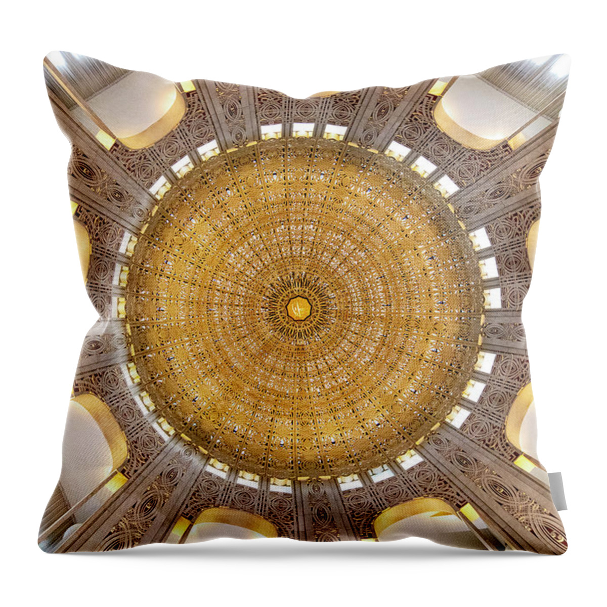 Bahai Temple Dome Throw Pillow featuring the photograph Bahai Temple Dome by Patty Colabuono