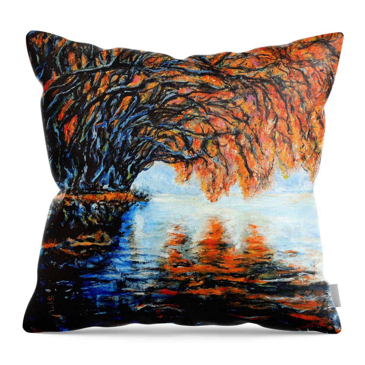 Painting Throw Pillow featuring the painting Baldeneysee by John Bohn