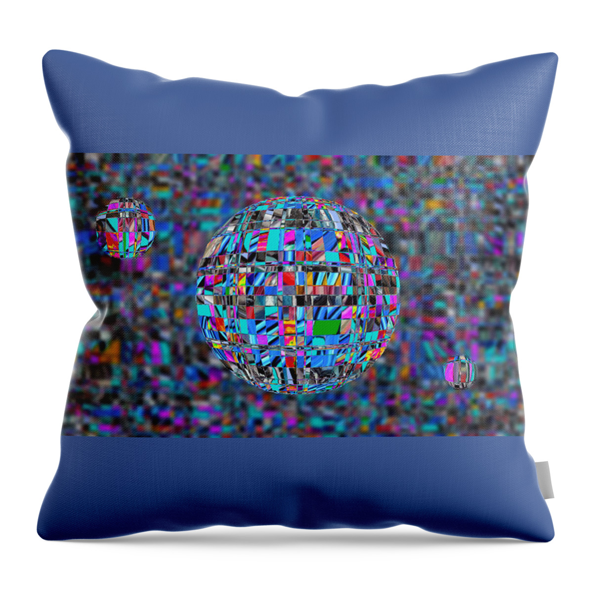 Digital Throw Pillow featuring the digital art Ballsy Abstract by Ronald Mills