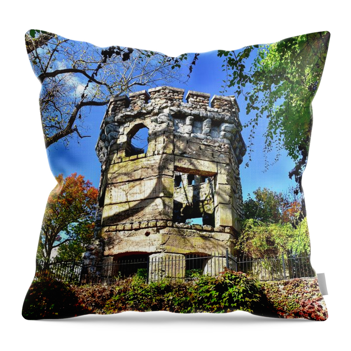 Bancroft Throw Pillow featuring the photograph Bancroft's Castle by Monika Salvan
