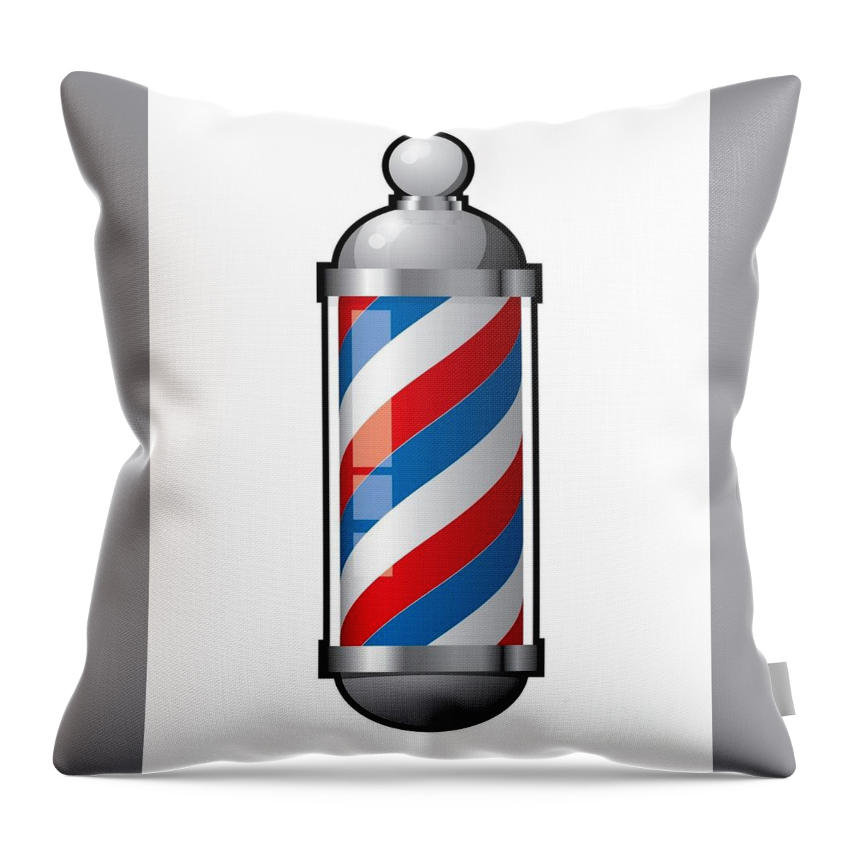 Barber Throw Pillow featuring the photograph Barber pole by Action