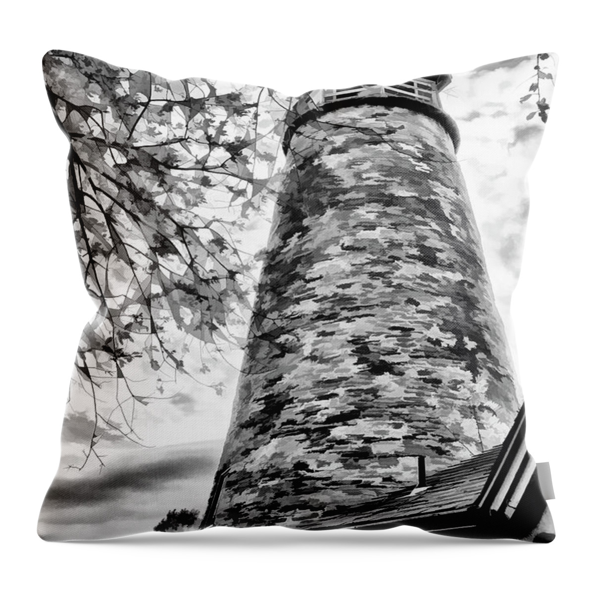2017 Throw Pillow featuring the photograph Barcelona Lighthouse by Monroe Payne