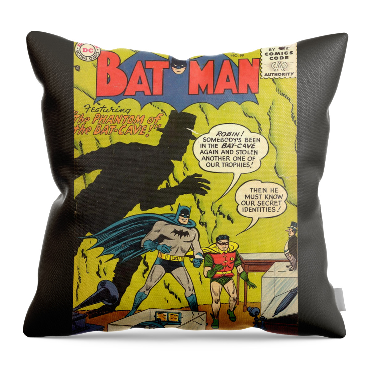 Batman Comics #99 Cover Art Throw Pillow by Tabitha Bateman - Pixels