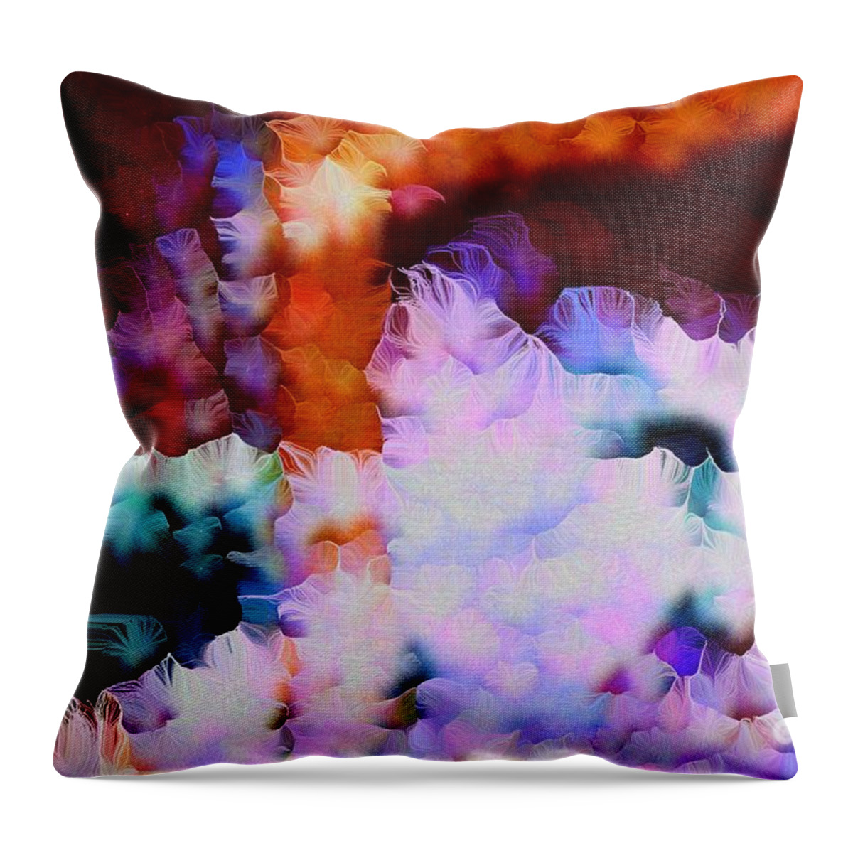 Populations Throw Pillow featuring the mixed media Battle Against the COVID-19 Curve by Aberjhani