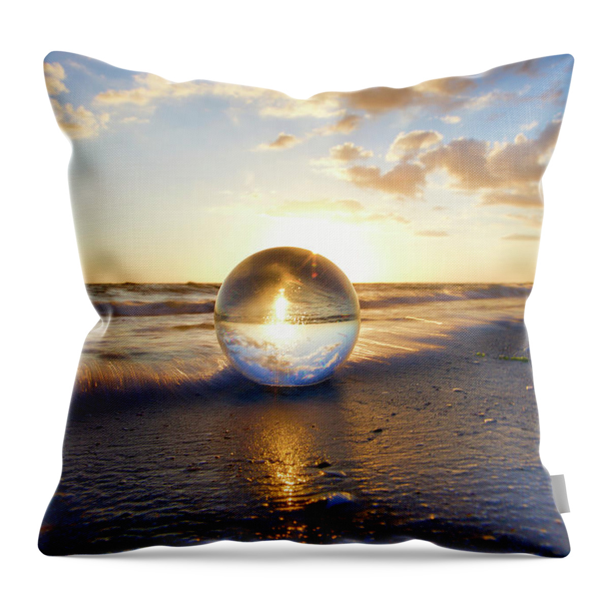 South Florida Throw Pillow featuring the photograph Beach Ball by Nunweiler Photography