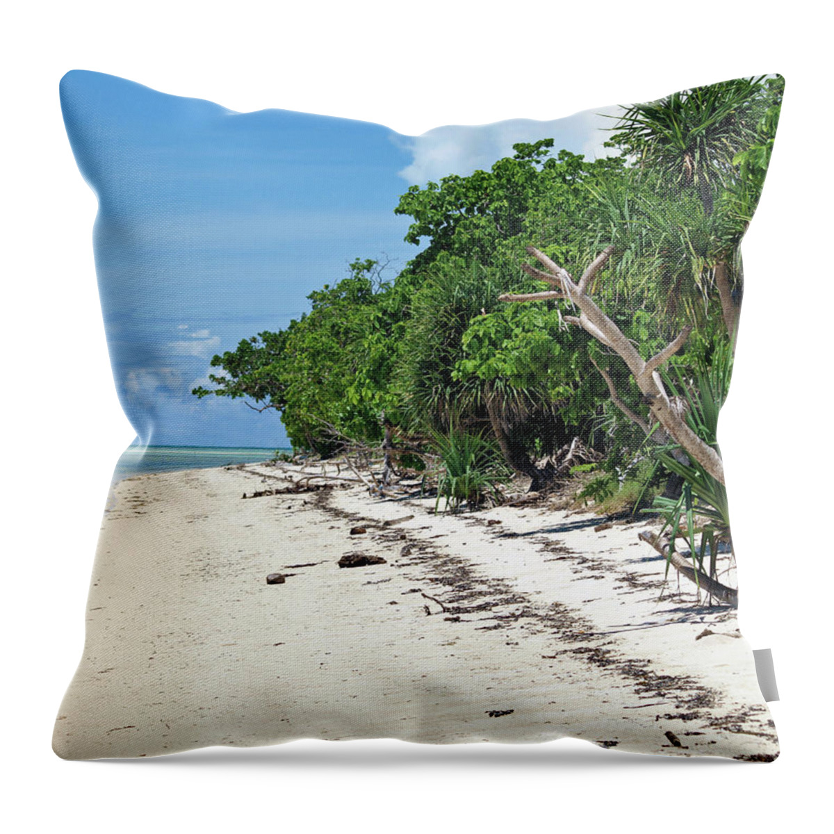 Arreceffi Island Throw Pillow featuring the photograph Beach of Beauty by David Desautel