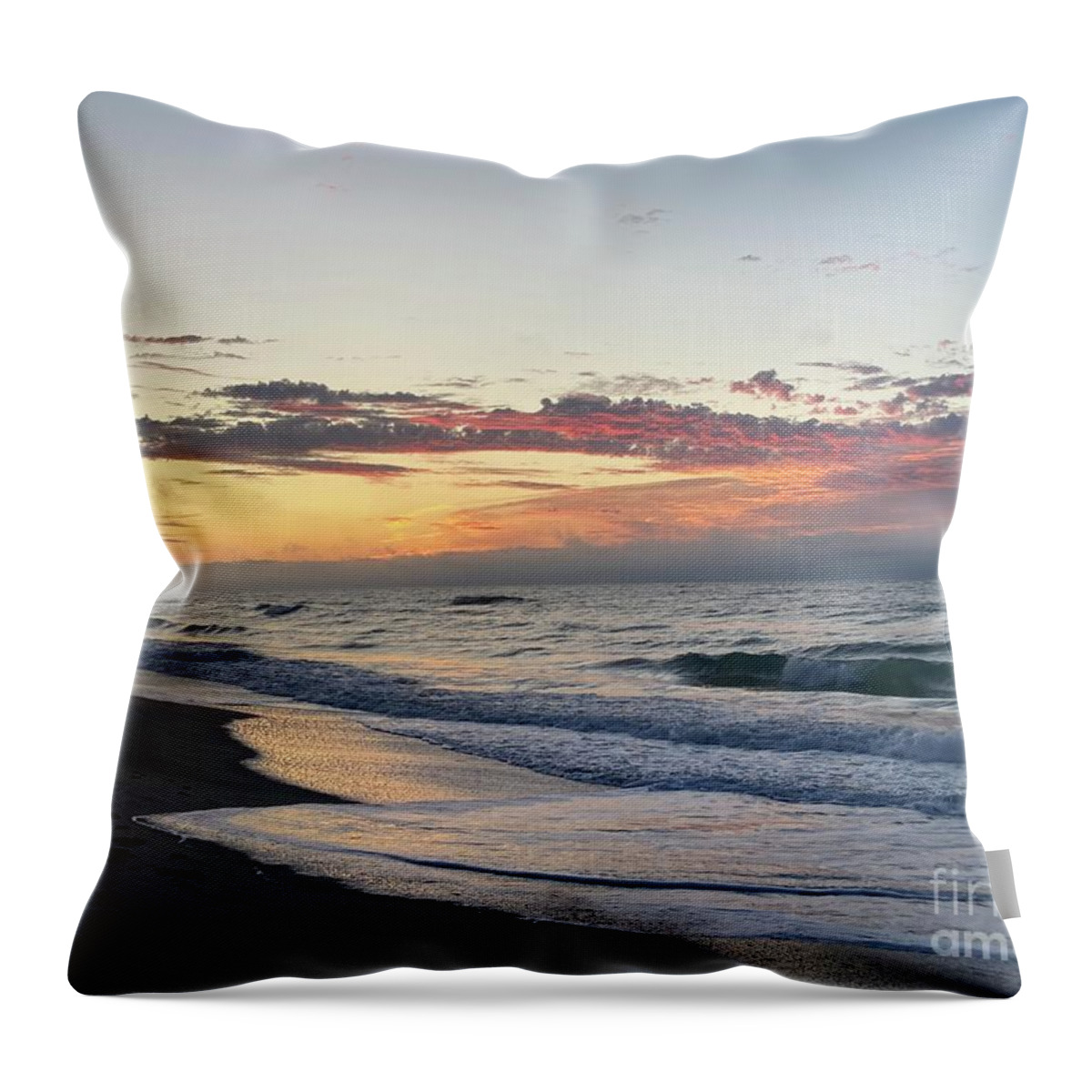  Throw Pillow featuring the photograph Beach10 by Mary Kobet