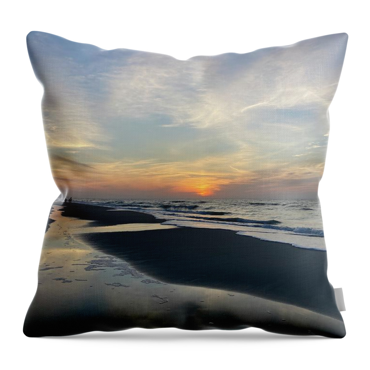  Throw Pillow featuring the photograph Beach11 by Mary Kobet