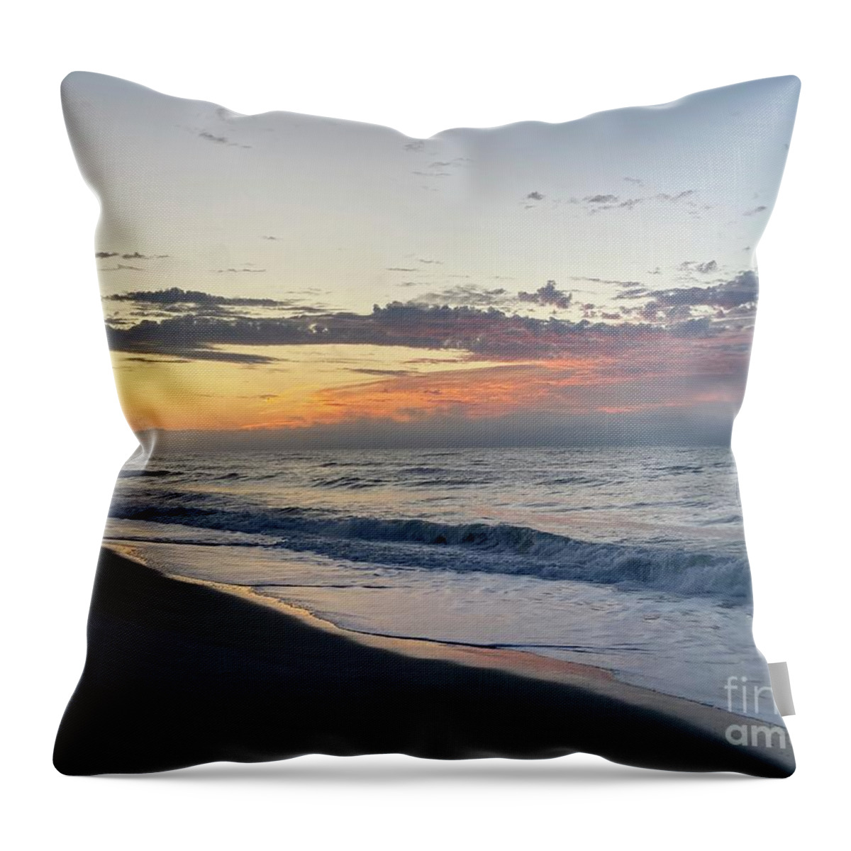 Throw Pillow featuring the photograph Beach12 by Mary Kobet