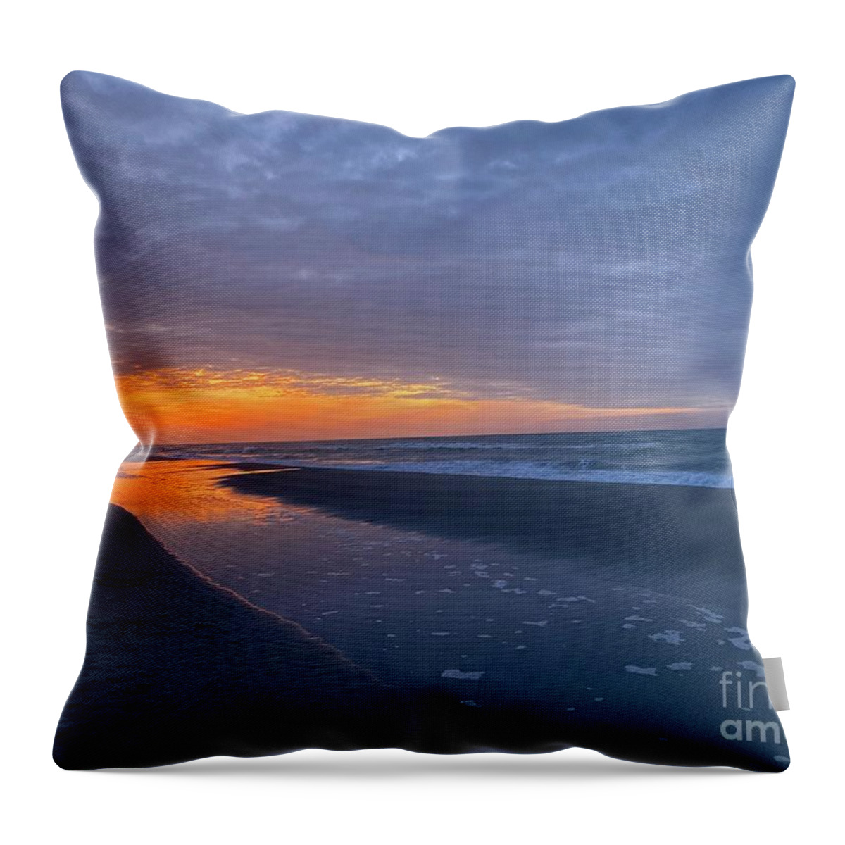  Throw Pillow featuring the photograph Beach14 by Mary Kobet