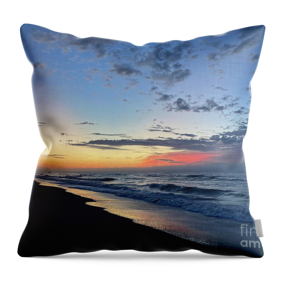  Throw Pillow featuring the photograph Beach7 by Mary Kobet