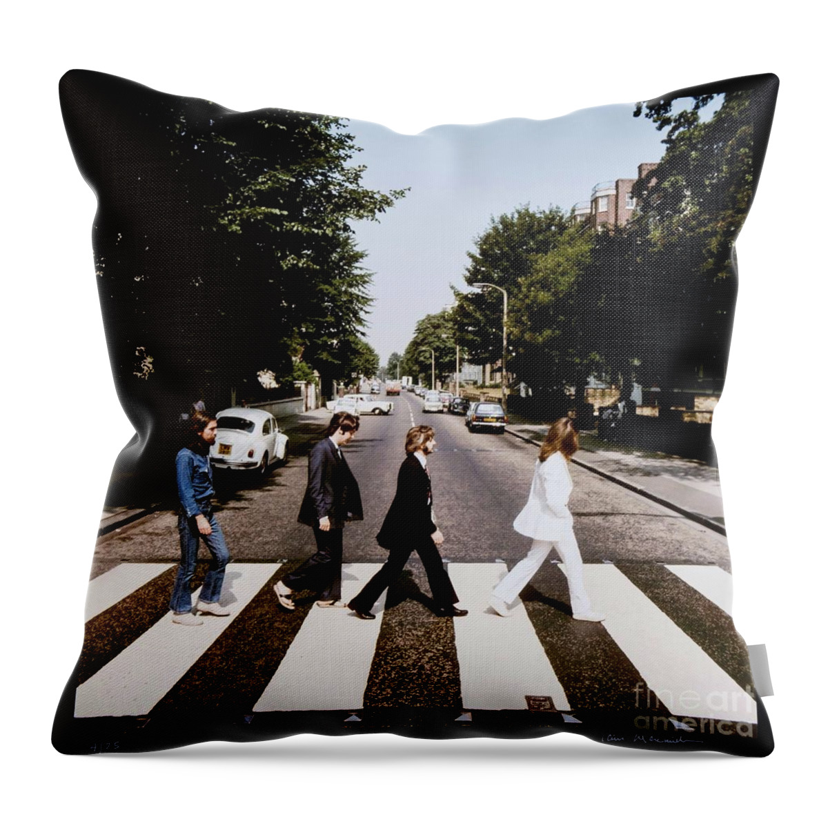 Beatles Throw Pillow featuring the photograph Beatles Album Cover by Action
