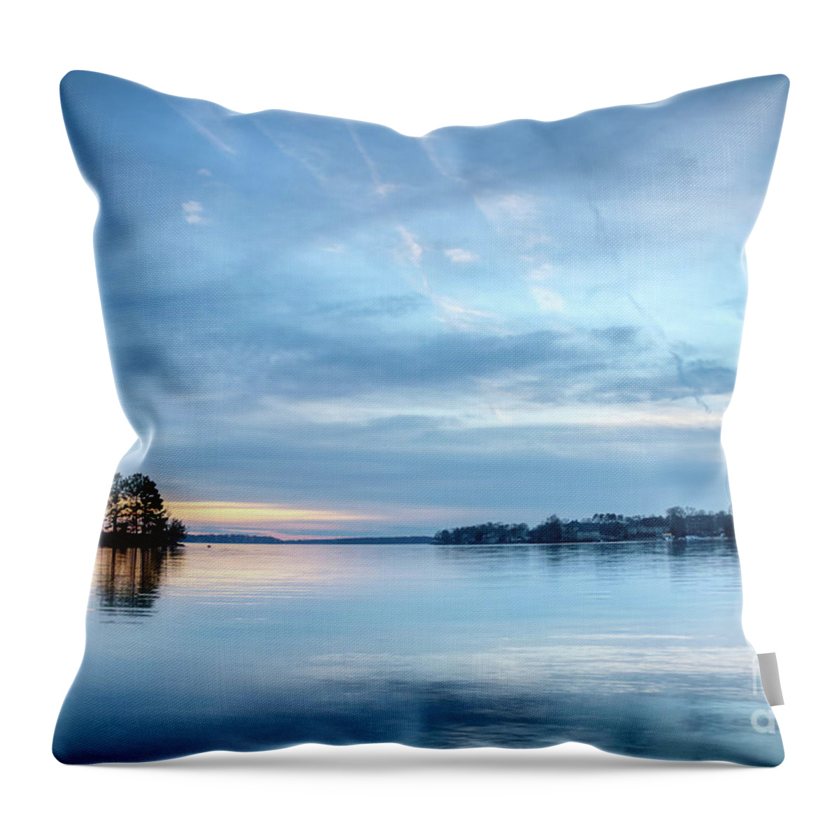 Lake Throw Pillow featuring the photograph Beautiful Ending To The Day by Amy Dundon